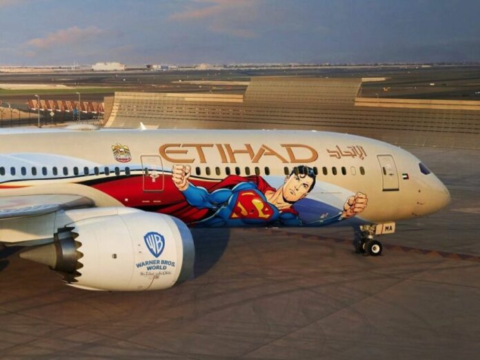 Etihad Airways Unveils Warner Bros. Dreamliner