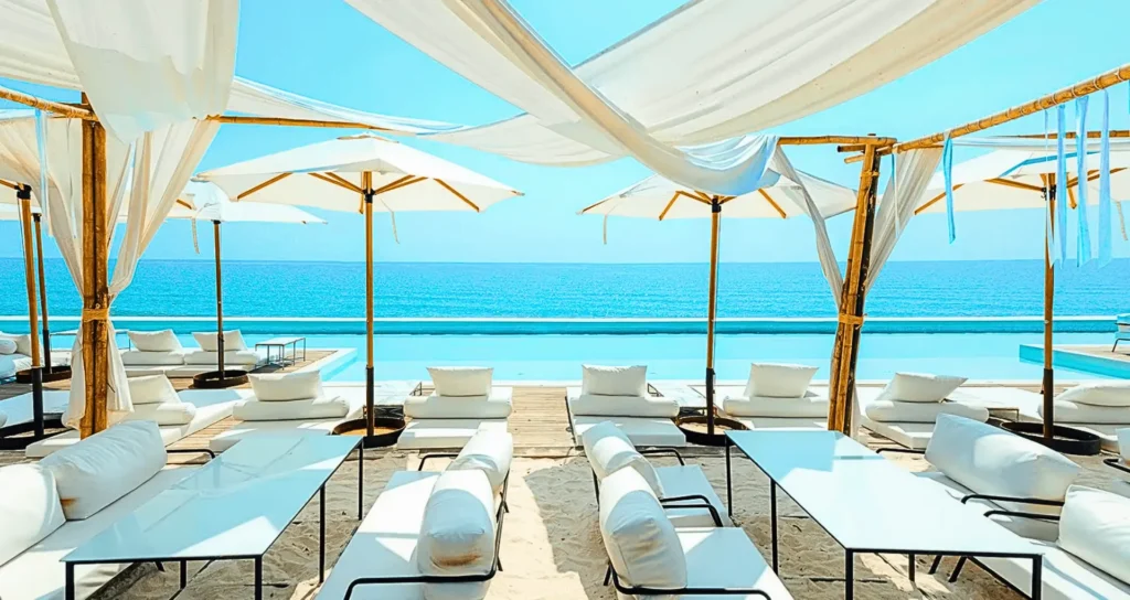 Beach Clubs with Gourmet Dining and Drinks