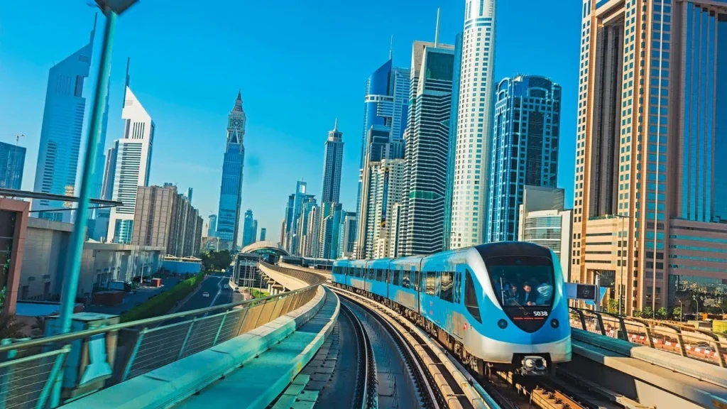 Dubai Metro on New Years Eve