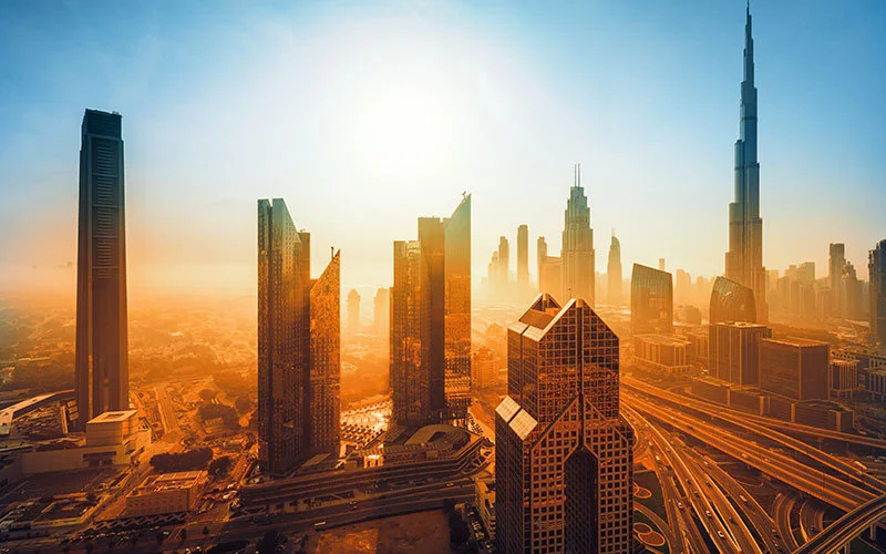 Sunrise in Dubai at Deira Creek