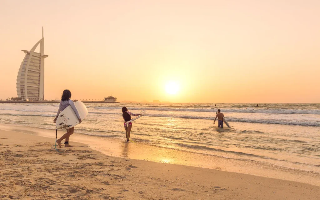 Sunset in Dubai at Umm Suqeim Beach