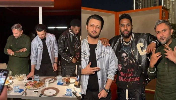 Atif Aslam with Honey Singh and Jason Derulo in Dubai