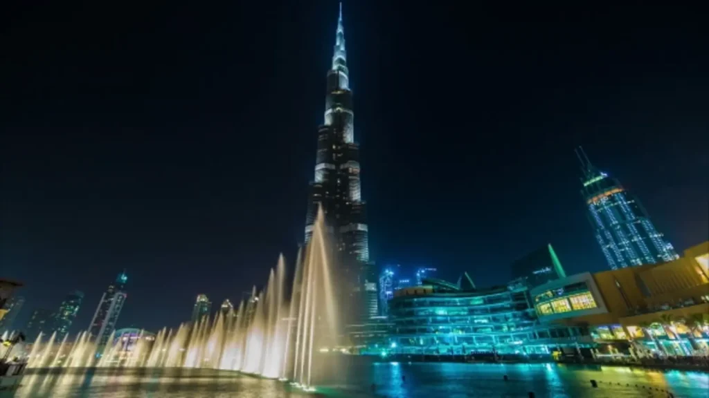 Dubai Fountain Near Burj Khalifa