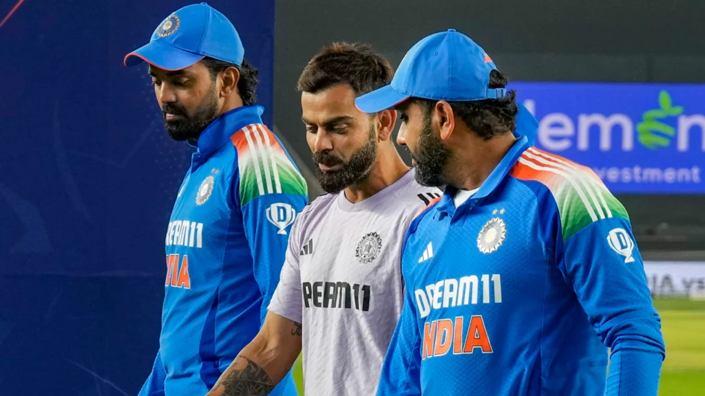 KL Rahul, Virat Kohli and Rohit Sharma