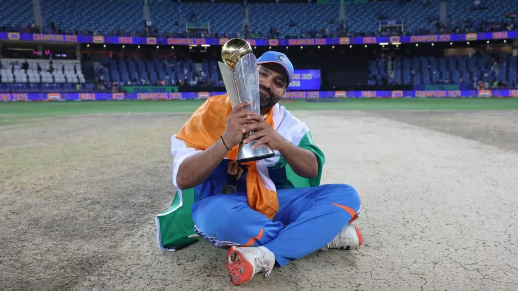 Rohit with 2025 Champions Trophy