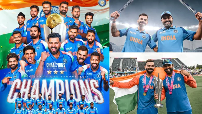 Strange Coincidence Related to India's Victory in Dubai, Virat Kohli and Rohit Sharma made India Champion by Scoring 76 Runs in Two Different ICC Finals