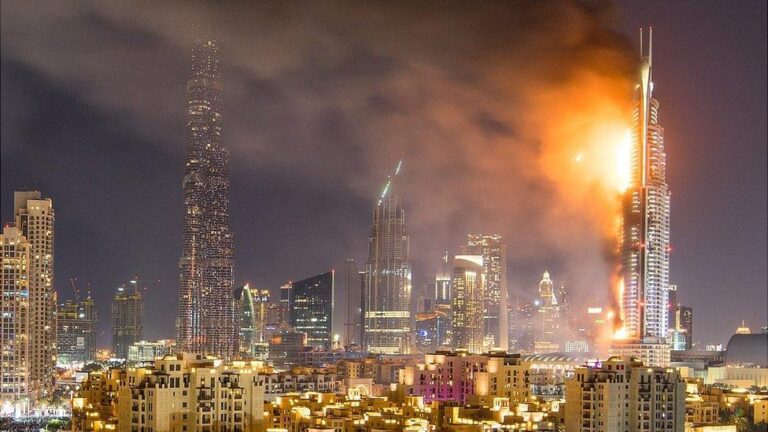 Dubai Marina Building Fire Under Control Following Huge Overnight Blaze