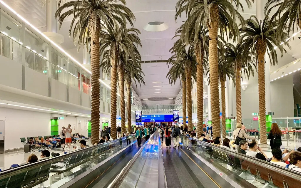 Dubai International Airport interior of Terminal 3