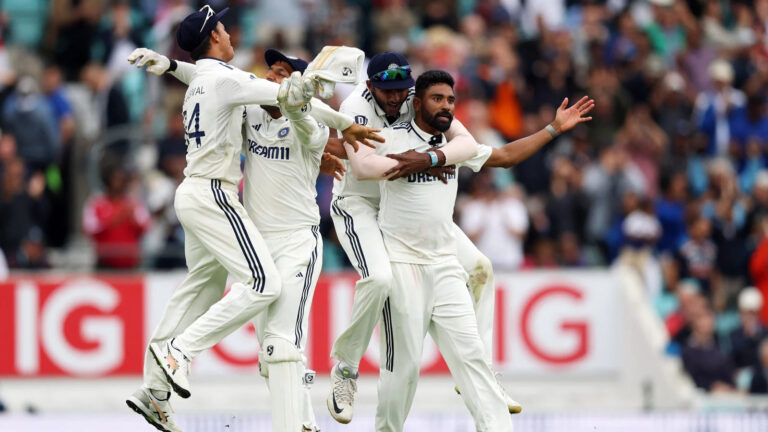 India Snatched Victory from England, Won the Oval Test by Six Runs to Level the Series