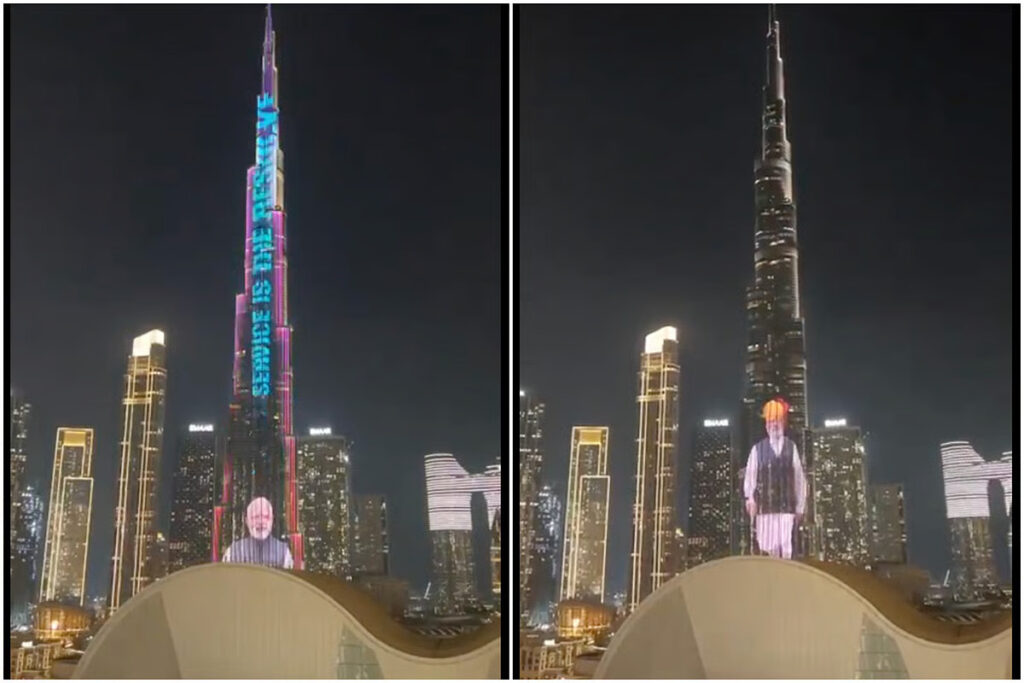 Burj Khalifa Lights Up to Wish Indian PM Modi on 75th Birthday