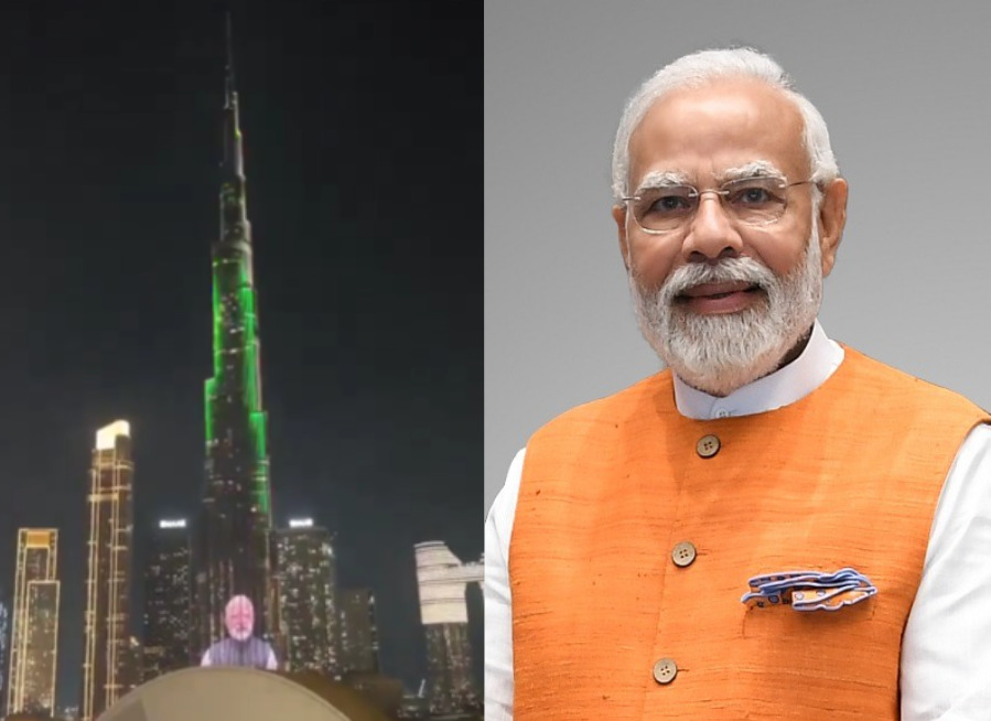 PM Modi's Image on Burj Khalifa