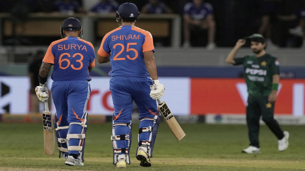 Suryakumar Yadav and Shivam Dube after Winning the Match against Pakistan