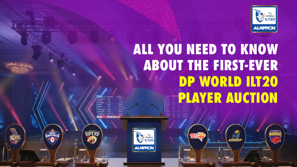 The DP World ILT20 Season 4 Player Auction will be held in Dubai at 2pm GST on 1 October, 2025