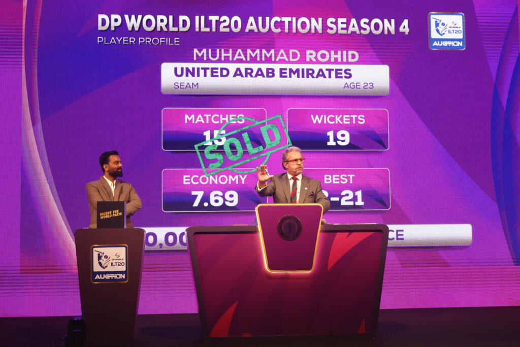 DP WORLD INTERNATIONAL LEAGUE T20 AUCTION