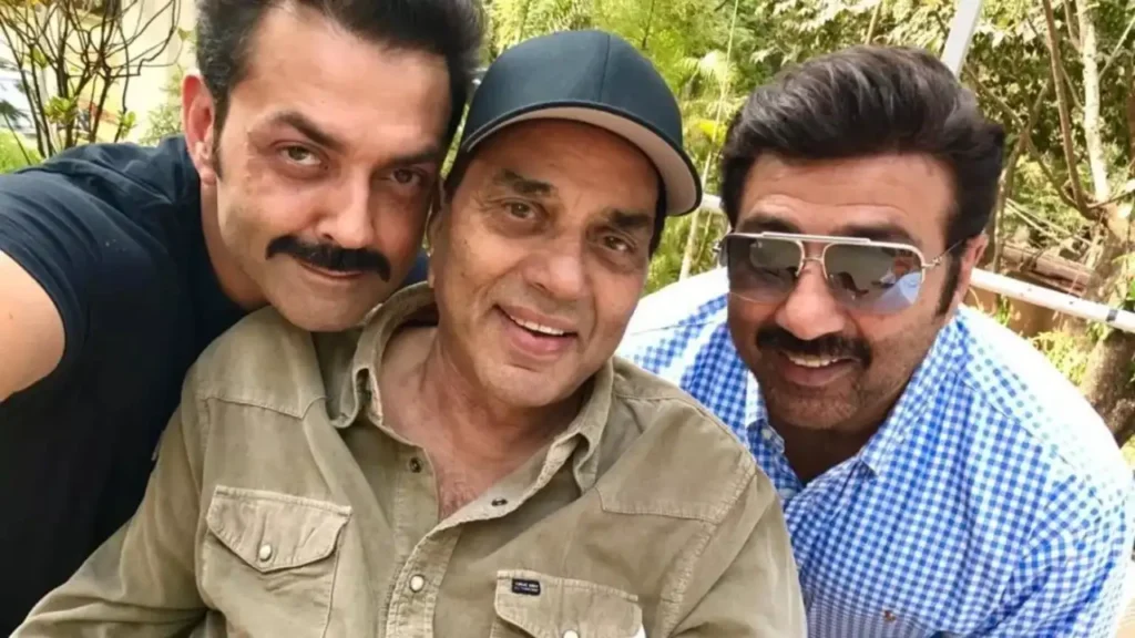 Dharmendra with Sunny and Bobby
