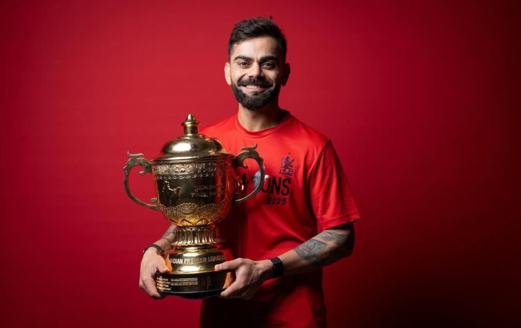 Virat Kohli with IPL Trophy