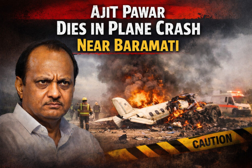 Ajit Pawar Dies in Plane Crash near Baramati Airport in Maharashtra Ajit Pawar Dies in Plane Crash near Baramati Airport in Maharashtra