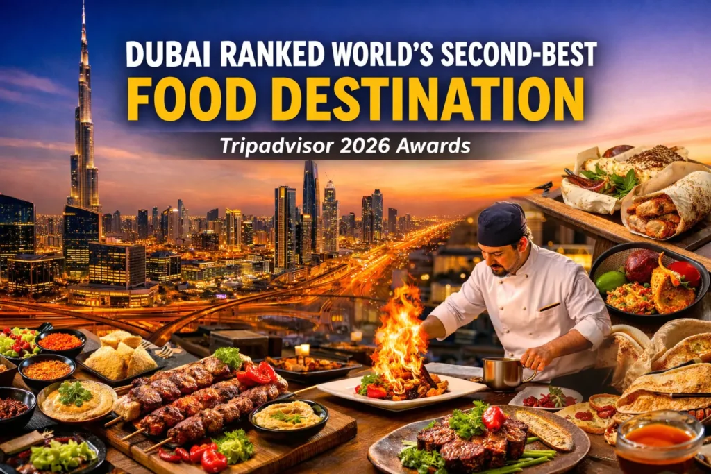 Dubai Ranked World’s Second-Best Food Destination in Tripadvisor’s 2026 List Dubai Ranked World’s Second-Best Food Destination in Tripadvisor’s 2026 List