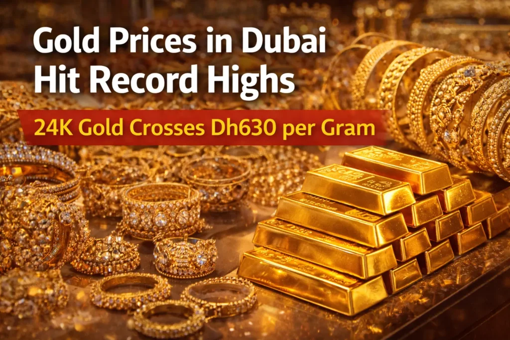 Gold Prices in Dubai Hit Record Highs as 24K Gold Crosses Dh630 per Gram Gold Prices in Dubai Hit Record Highs as 24K Gold Crosses Dh630 per Gram