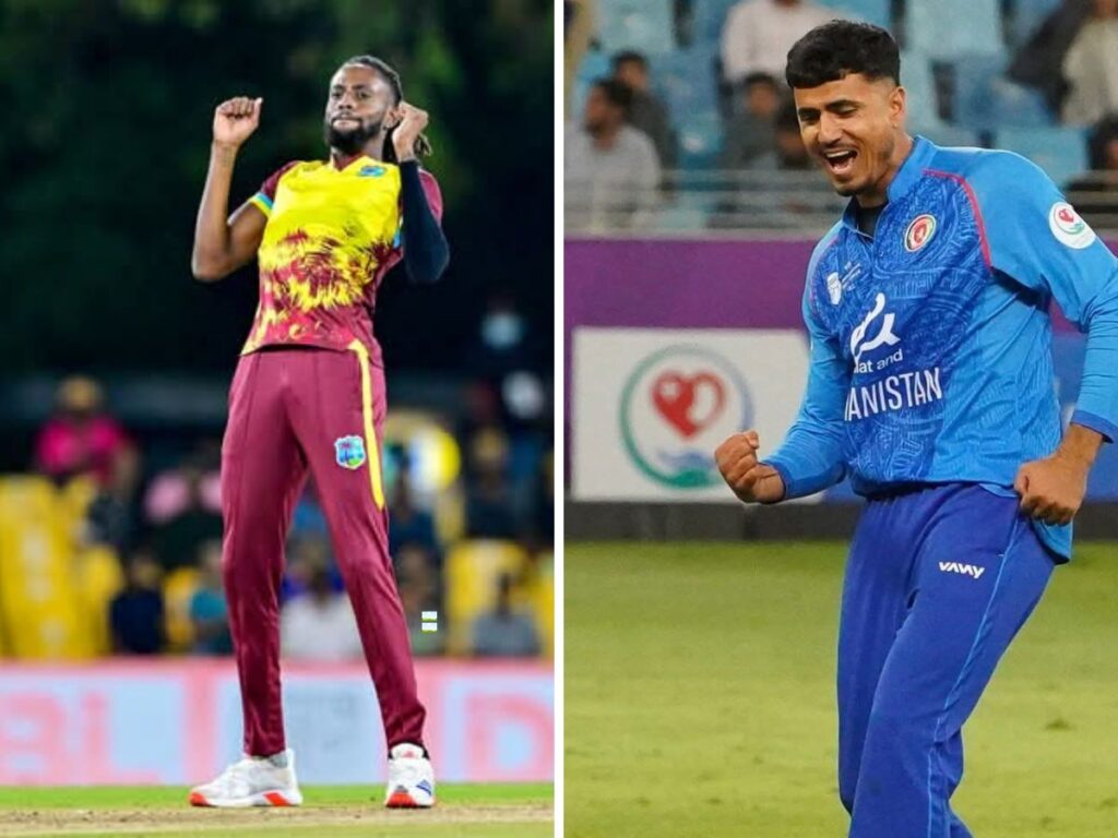 Shamar Springer and Mujeeb Ur Rahman Create History by Taking Two Hat-tricks in the Same Match at the Dubai International Cricket Stadium Shamar Springer and Mujeeb Ur Rahman Create History by Taking Two Hat-tricks in the Same Match at the Dubai International Cricket Stadium