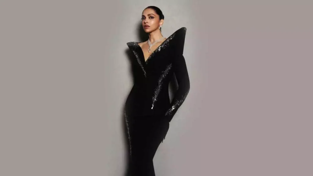 Deepika Padukone Stuns at Dubai Cartier Gala in Black Couture Look