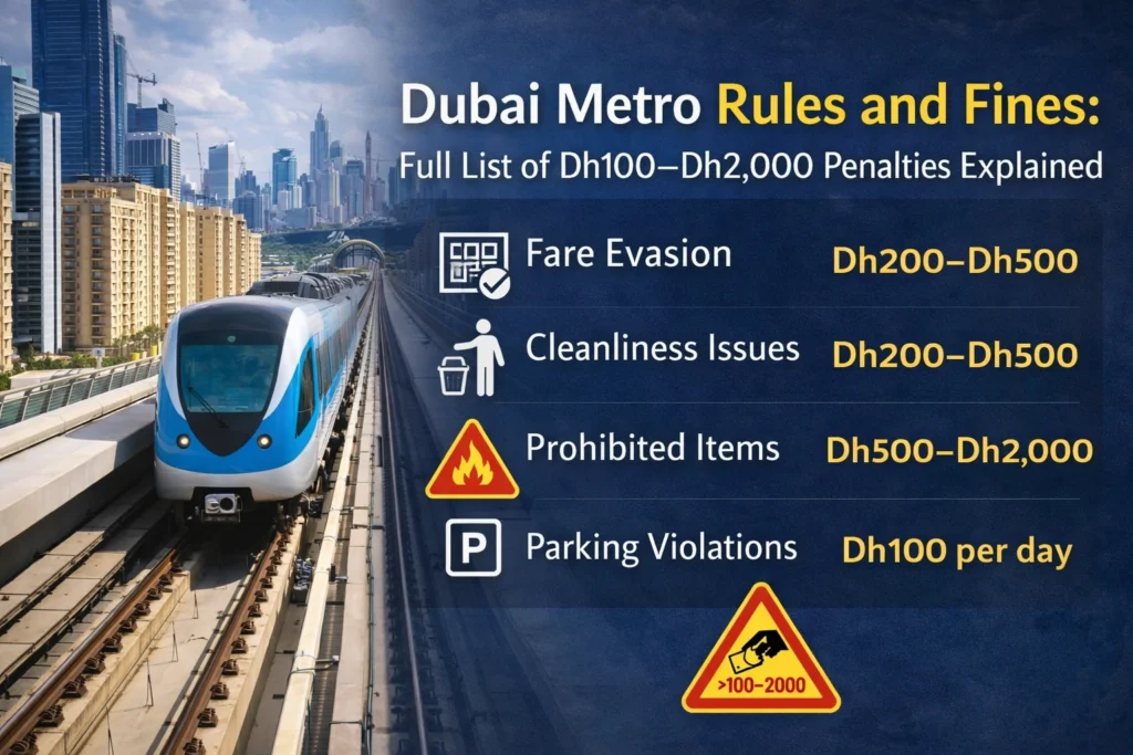 Dubai Metro Rules and Fines
