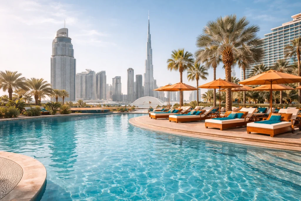 Rooftop Pool With Burj Khalifa View