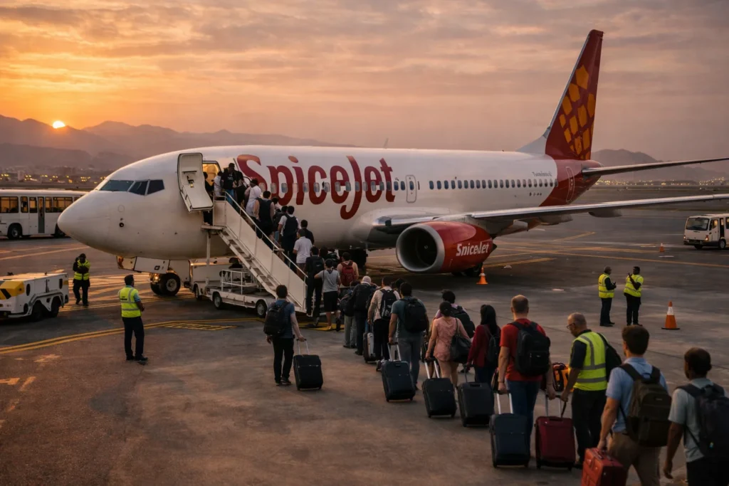 Boarding at sunset in Fujairah