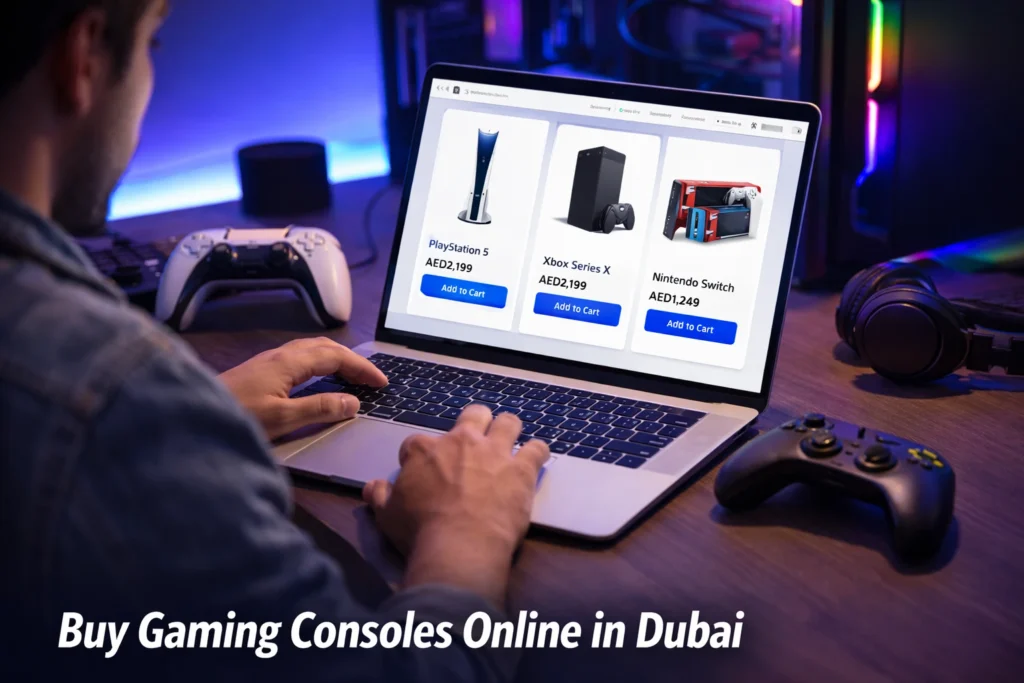 Browsing Gaming Consoles Online in Dubai