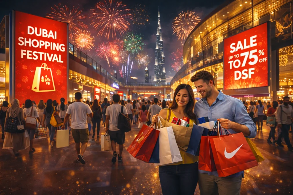 Dubai Shopping Festival Celebration at Night