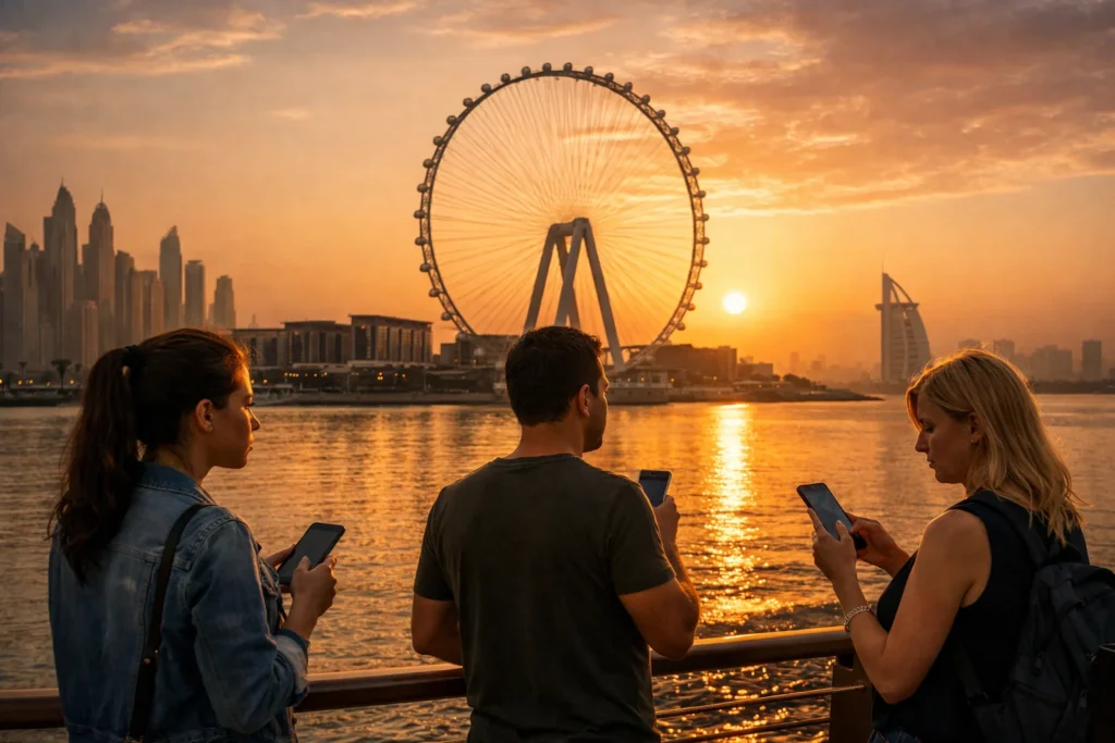 Dubai Skyline with Ain Dubai