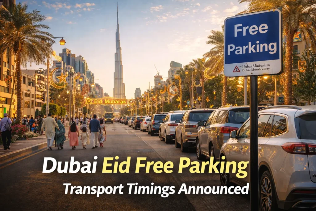 Eid Al Fitr 2026 in Dubai: Free Parking and Transport Timings