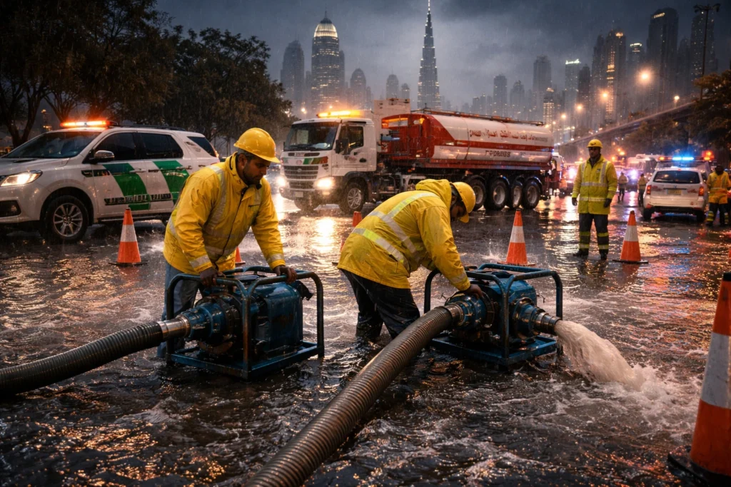 Flood Response for Dubai Strom
