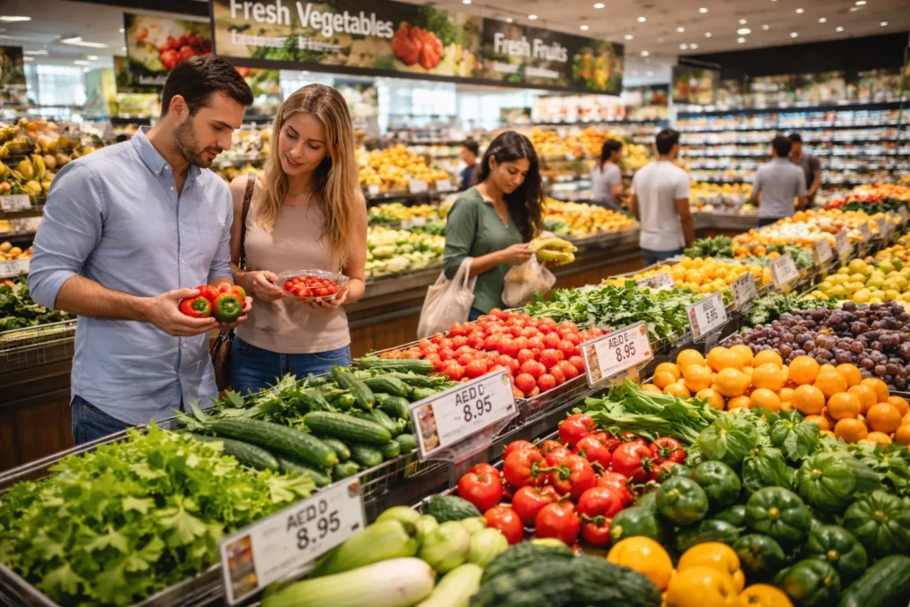 Fresh Produce Shopping at the Dubai Market