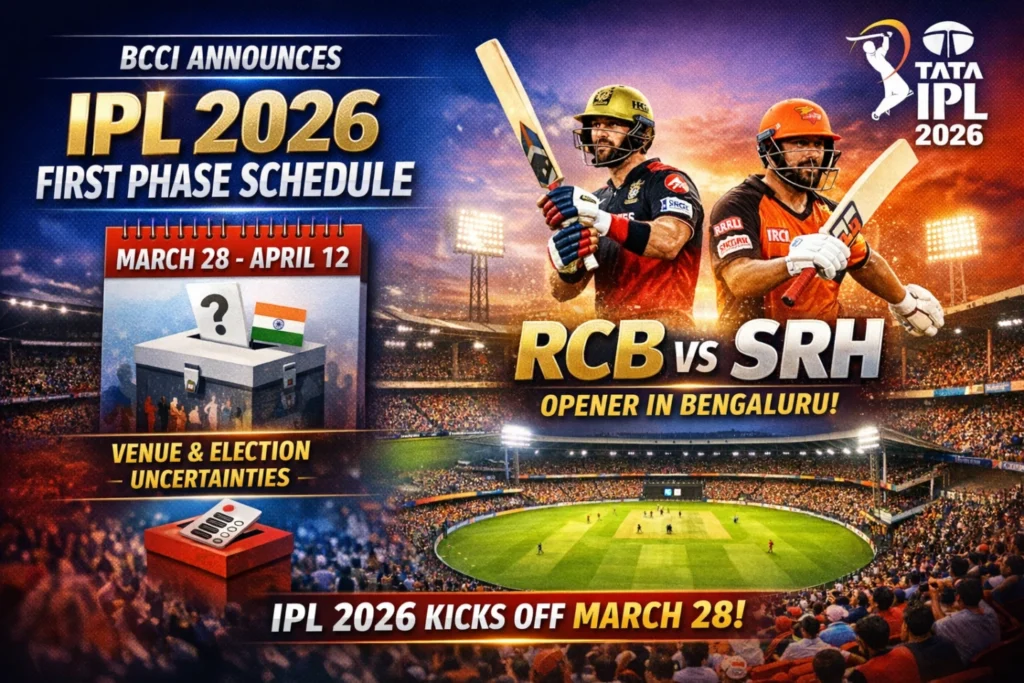 IPL 2026 Schedule Released - RCB Kicks Off Epic Battle vs SRH