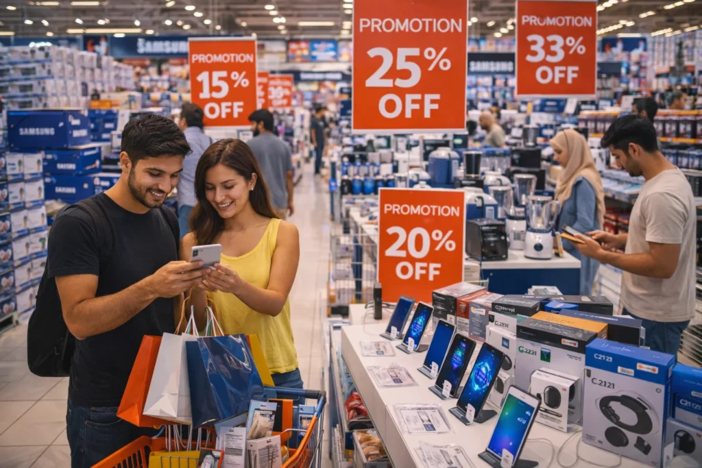 Shoppers Explore Electronics Deals in Dubai