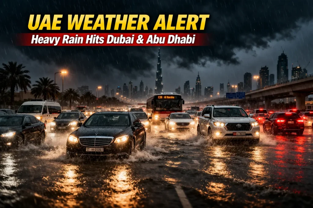 UAE Weather Alert: Heavy Rain and Thunderstorms Disrupt Dubai and Abu Dhabi