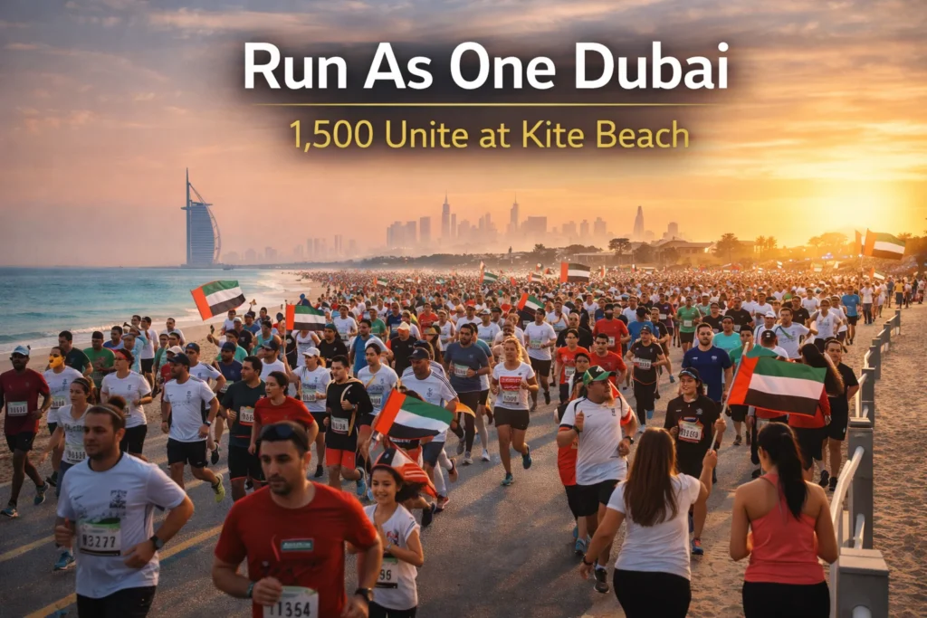 Over 1,500 People Showed Up at Kite Beach Dubai for the 'Run As One' Solidarity Event