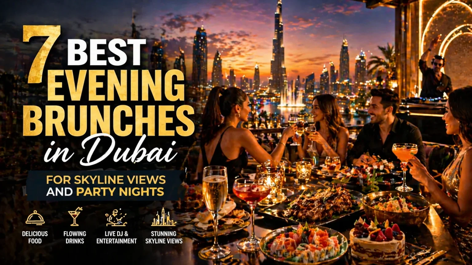 7 Best Evening Brunches in Dubai for Skyline Views and Party Nights