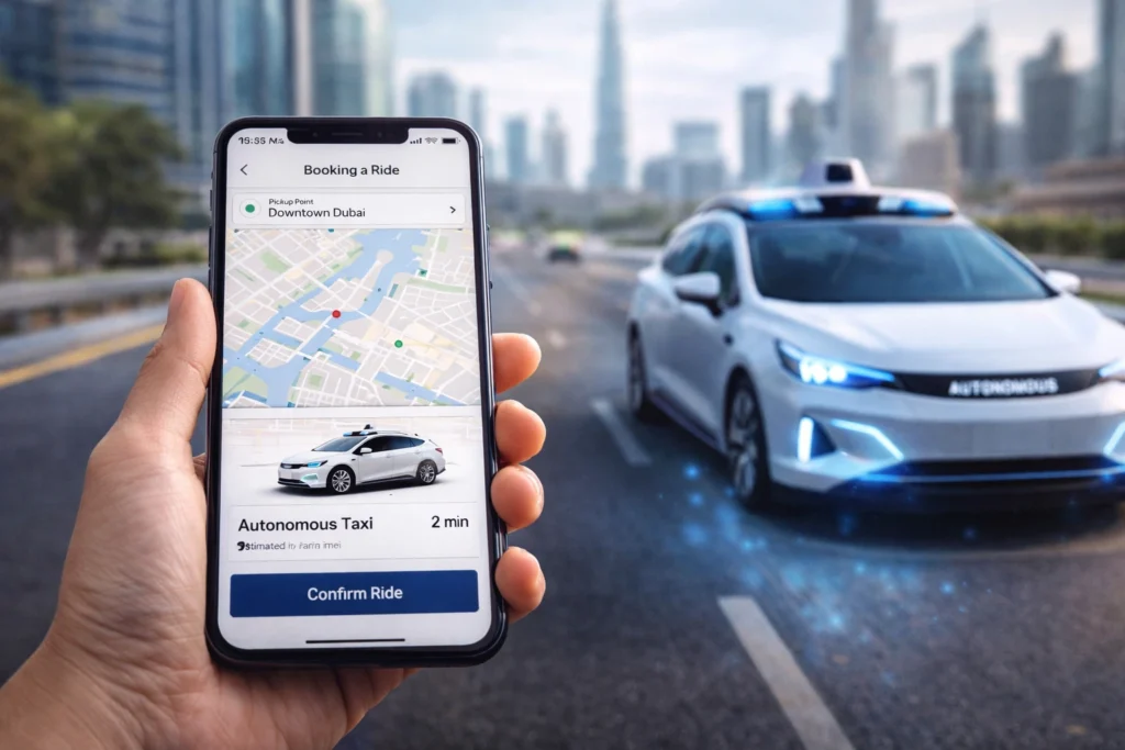 Booking a Driverless Taxi Service in Dubai