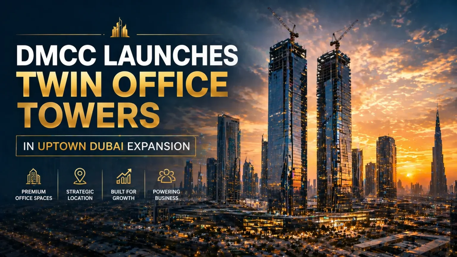 DMCC Launches Twin Office Towers in Uptown Dubai Expansion