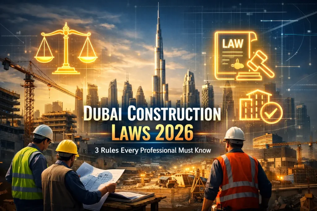 3 Key Dubai Laws Every Construction Professional Must Know in 2026 Dubai Construction Laws 2026 - 3 Rules Every Professional Must Know