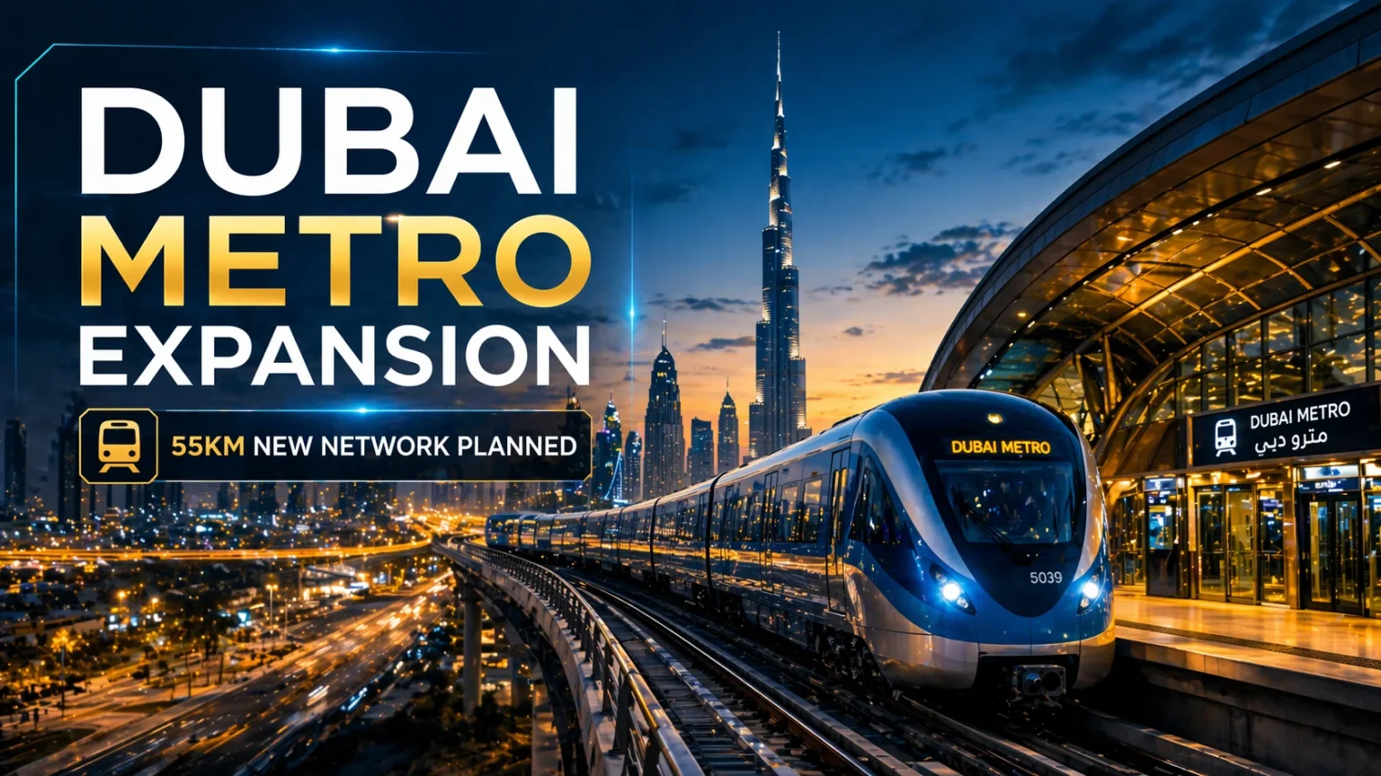 Dubai Metro Expansion - 55km New Network Planned