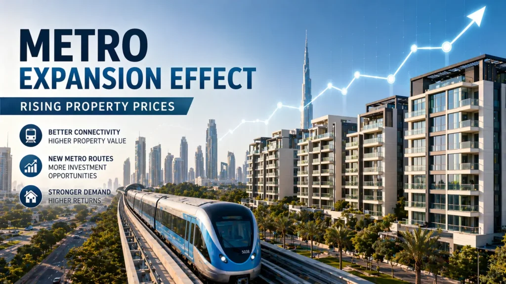 Dubai Metro Map Expansion Effect Leads to Rising Property Prices