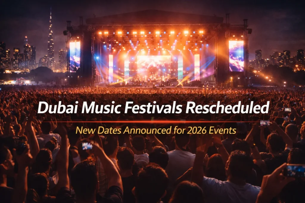 Dubai Music Festivals Rescheduled - New Dates Announced for 2026 Events