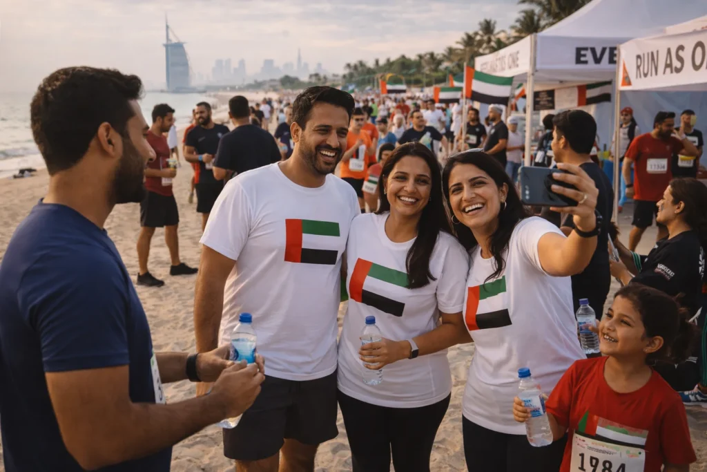 Dubai Residents Unite at Kite Beach for Massive Solidarity Run