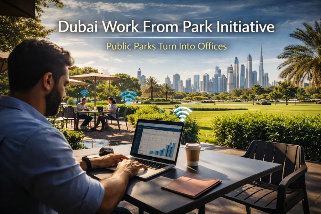 Dubai Work From Park Initiative - Public Parks Turn Into Offices