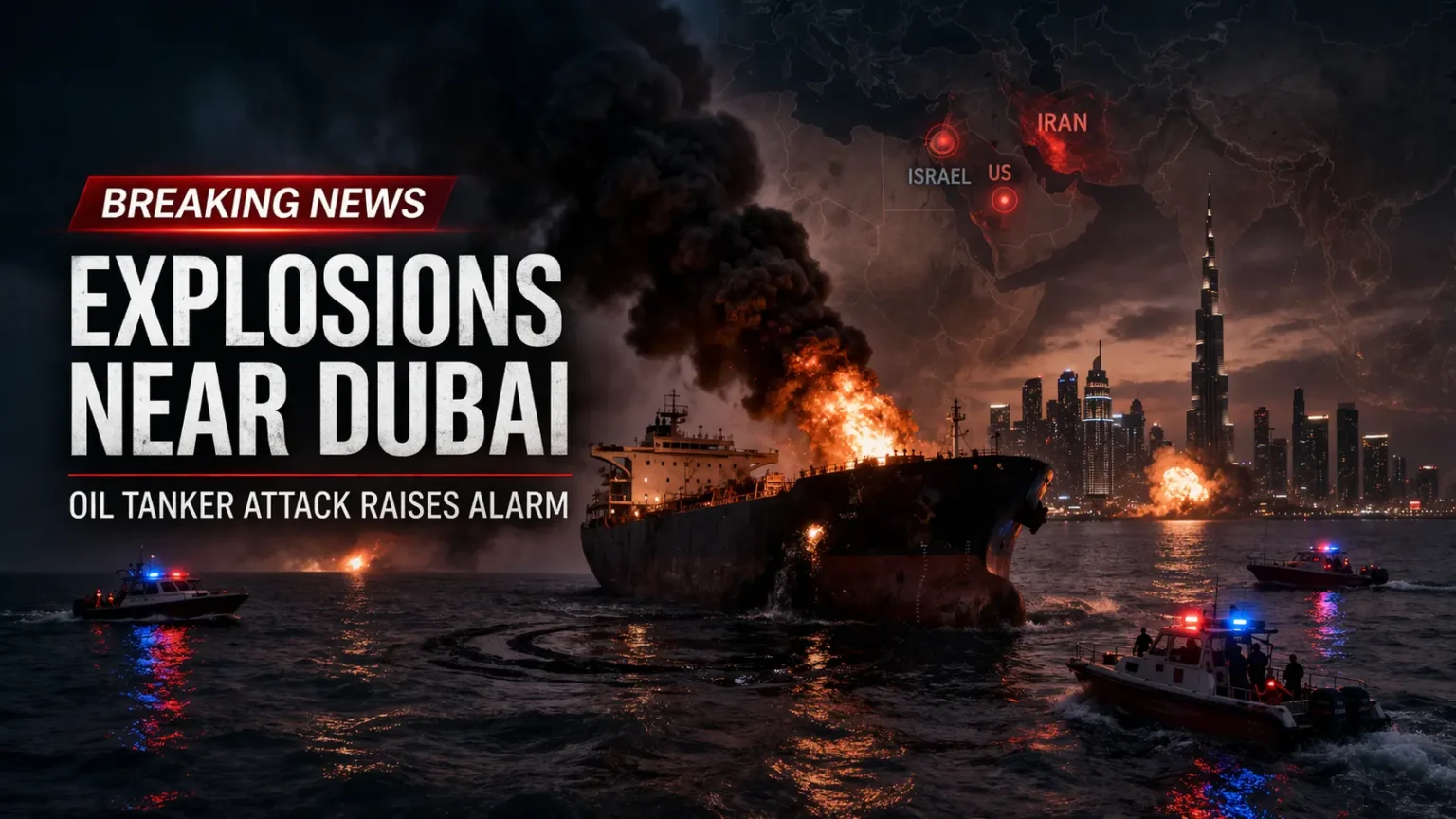 Explosions Near Dubai and Oil Tanker Attack Raise Alarm Amid Iran-US War