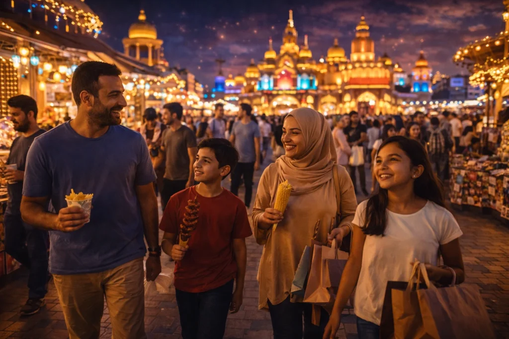 Families Enjoying Global Village Dubai