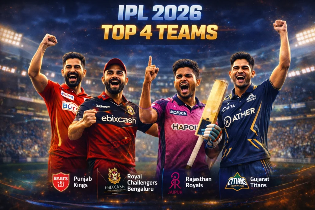 IPL 2026 Points Table - Standings of Top 4 Teams After 5 Matches